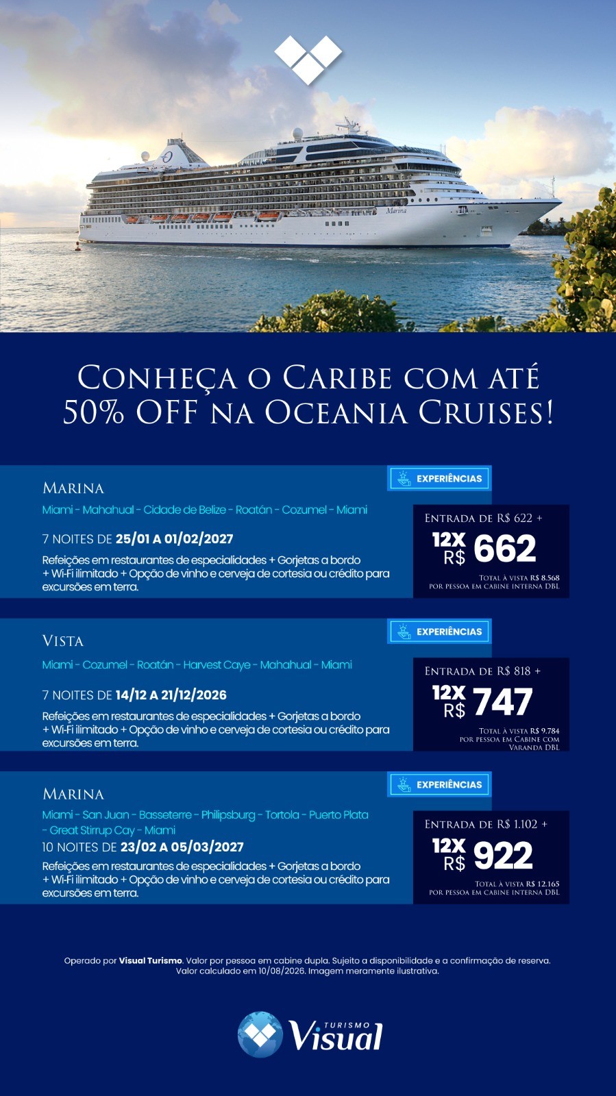 Cruzeiros pelo Caribe: Oceania Cruises