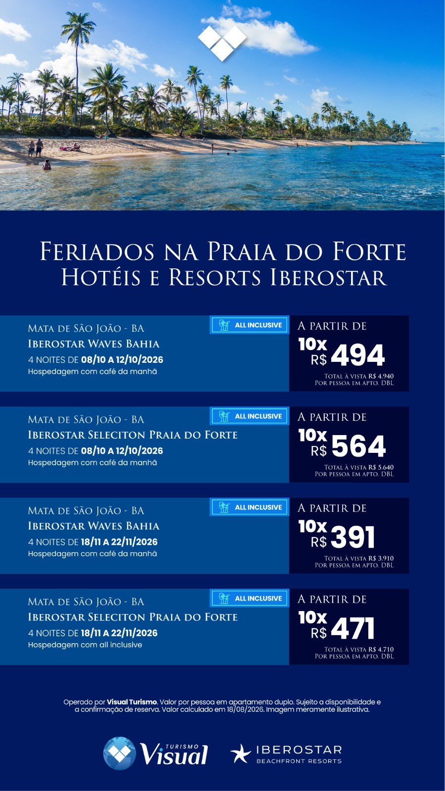 Feriados na Praia do Forte: Hotéis Iberostar