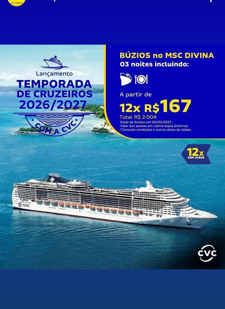 Búzios no MSC Divina