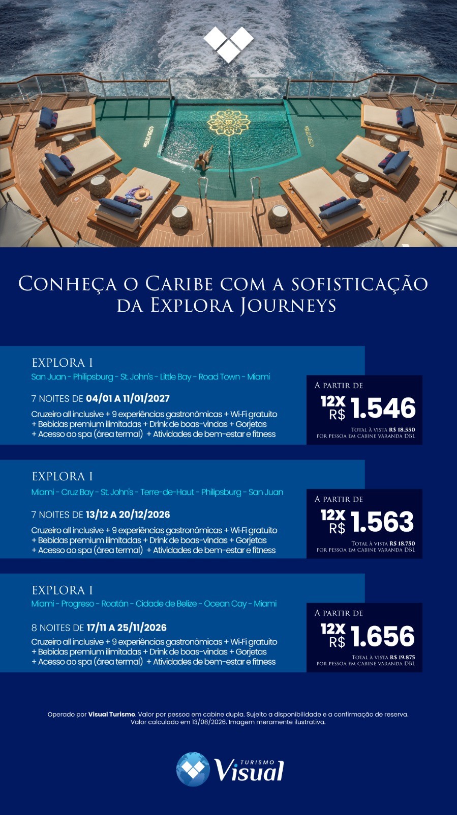 Caribe com a Explora Journeys