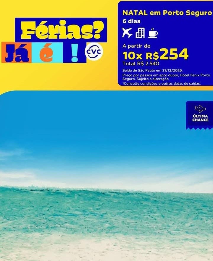 Porto Seguro no Natal: 6 dias com aéreo