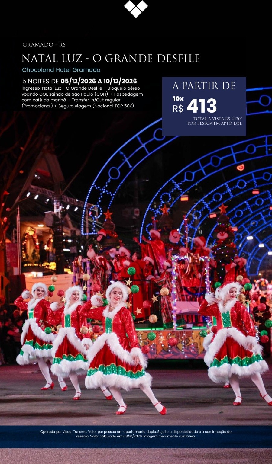 Gramado: Natal Luz com ingresso do desfile